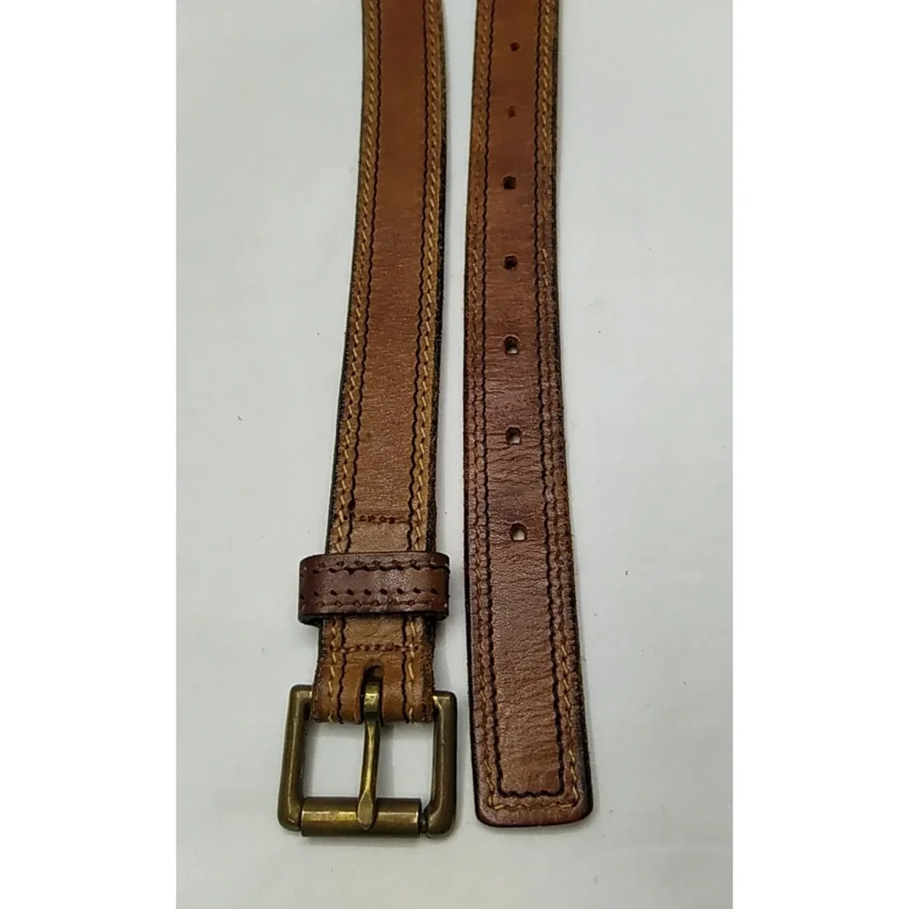 Levi's Brown Leather Buckle Women Belt - Made in USA - Size 32